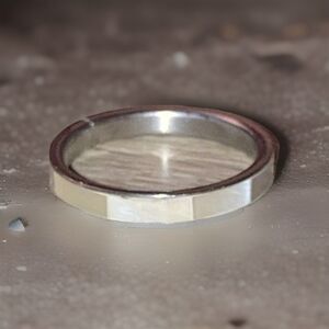 Silver Tone Metal Band 3mm Unisex Size 6 Ring